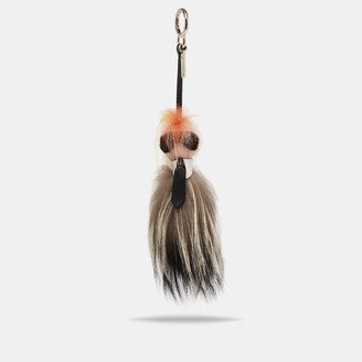 Multicolour Fur and Leather Karlito Bag Charm