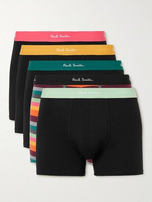 Five-Pack Stretch-Cotton Boxer Briefs-AB