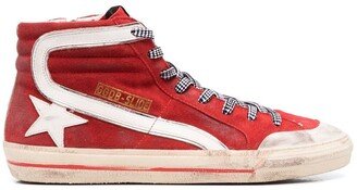 Slide hi-top sneakers