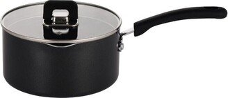 Saucepan Pot W/ Lid-Non-Stick Stylish Kitchen Cookware W/ Foldable Knob 3.1 Quart (Black)