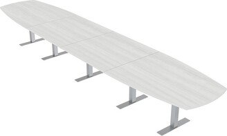 Skutchi Designs, Inc. 20' Modular Arc Boat Boardroom Table Metal T-Bases Data And Electric