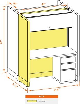 cubicles.com Cubicle Stations 67H 2pack Cluster Powered
