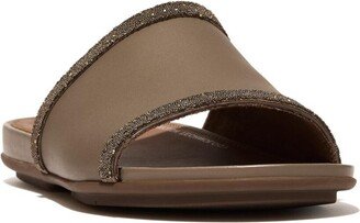 Women's Gracie Opul-Trim Leather Slides