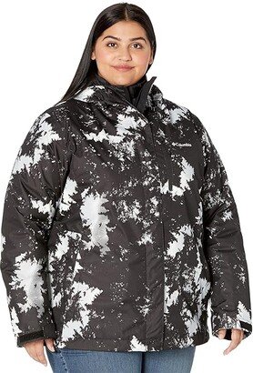 Plus Size Whirlibird IV Interchange Jacket (White Lookup Print) Women's Coat