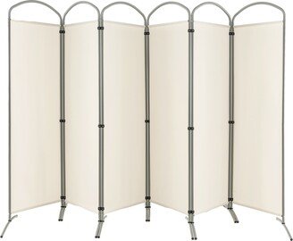 6 Panels Folding Privacy Screen 6 Ft Tall Fabric Privacy Screen