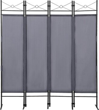 TONWIN 4-Panel Metal Folding Room Divider