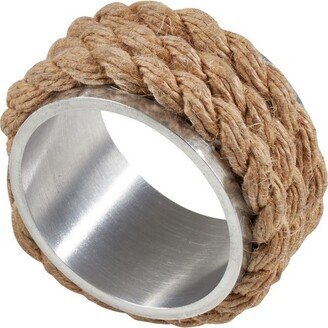 Saro Lifestyle Rope Napkin Ring, Natural (Set of 4)