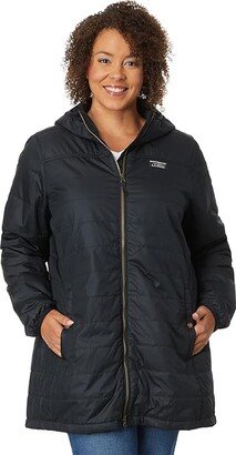 Plus Size Mountain Classic Puffer Coat (Black) Women's Clothing