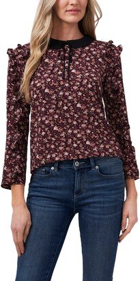 Floral Collar Blouse