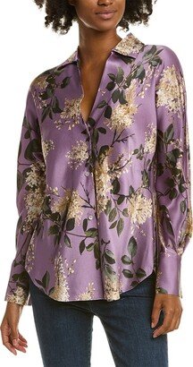 Lilac Bias Silk Blouse