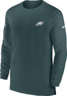 Men's Dri-FIT Sideline Coach (NFL Philadelphia Eagles) Long-Sleeve Top in Green