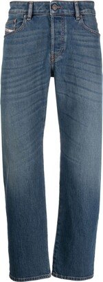 D-Mihtry whiskering-effect tapered jeans