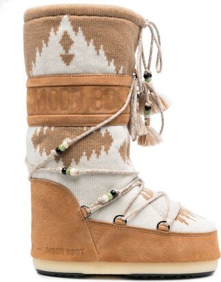 Alanui x Moon boot Lace-Up Snow Boots