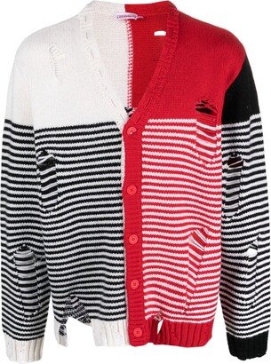 Mega Shred striped cardigan