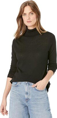 Turtleneck Sweater Tee (Black Onyx) Women's Clothing