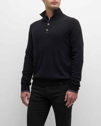 Men's Mock Neck Cashmere Sweater