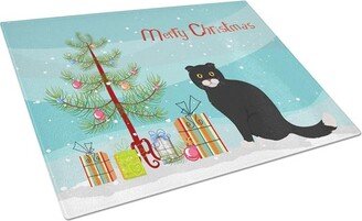 CK4769LCB Foldex Exotic Fold No.2 Cat Merry Christmas Glass Cutting Board