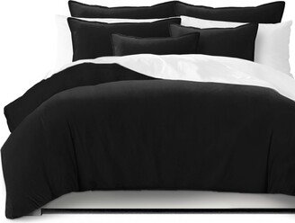 6ix Tailors Vanessa Black Coverlet and Pillow Sham