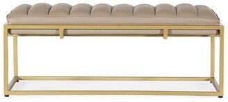 Riebe Contemporary Handmade Channel Stitch Ottoman Bench