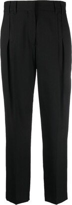 Cropped Tailored Trousers-AQ