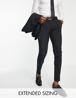 skinny suit pants in black-AB