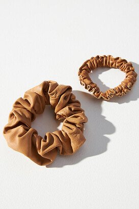 Corinne Faux Leather Scrunchies, Set of 2