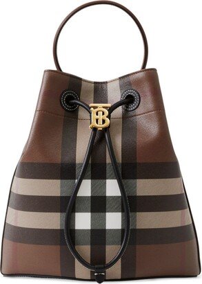 small TB leather bucket bag