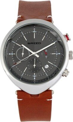 Breed Watches Tempest Chronograph Leather-Band Watch With Date