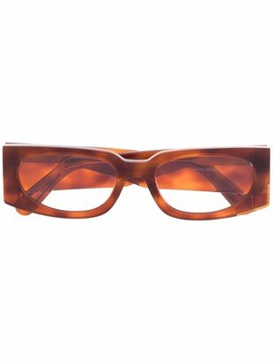 Tortoiseshell Rectangular-Frame Sunglasses
