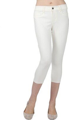 Light Ponte Cotton-Blend Capri Leggings