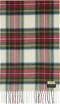 De Bonne Facture Off-White & Red Tartan Scarf