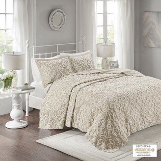 No 3-Piece Tufted Cotton Bedspread Set