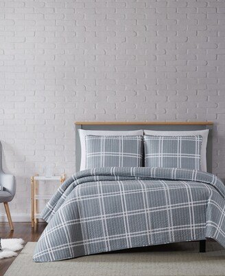 Leon Plaid Full/Queen Quilt Set