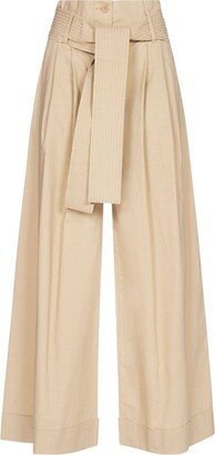 Belted Wide-Leg Trousers-AD