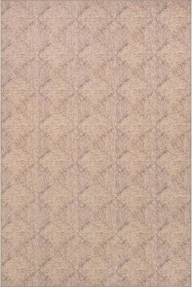 Joplin Casual Trellis Cotton Machine Washable Area Rug Brown