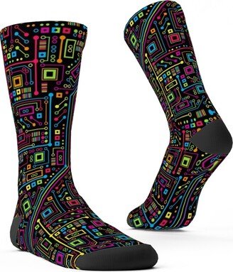 Socks: Short Circuits Custom Socks, Multicolor