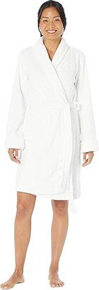 Recycled So Soft Shawl Collar Robe (White) Women's Pajama