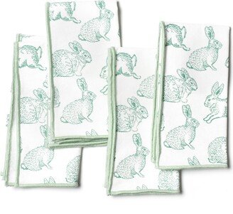 by Laura Johnson Rabbit Sage Napkin Set/4