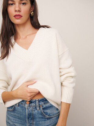 Jadey Oversized V-Neck Sweater-AB