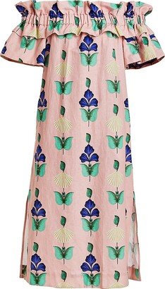 Primavera Off-the-Shoulder Midi-Dress