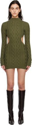 GUIZIO Green Backless Minidress