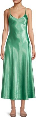 Onda Sleeveless Satin Midi-Dress