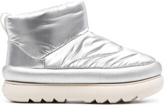 Padded Chunky-Sole Metallic Boots