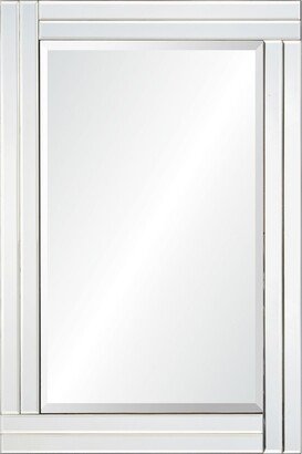 Signature Home Collection 35 Clear Step Framed Rectangular Wall Mirror