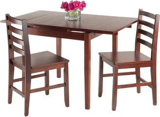 Pulman 3-Piece Set Extension Table with 2 Ladder Back Chairs