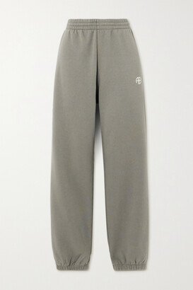 Karter Printed Cotton-blend Jersey Track Pants - Gray