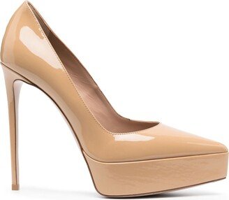 Uma 130mm leather pumps