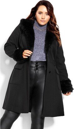 Women's Plus Size Make Me Blush Coat - - 24W