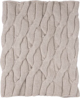 Beige Braided Wool Blend Neckwarmer