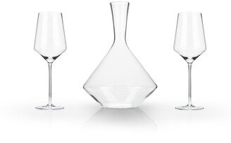 Raye Bordeaux Wine Glasses & Decanter, Set of 3